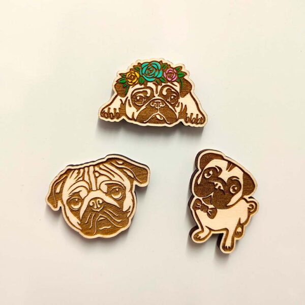 set de ímas pug