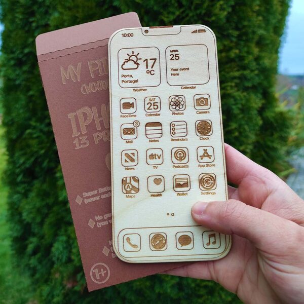 iphone personalizado de madeira, customize o seu