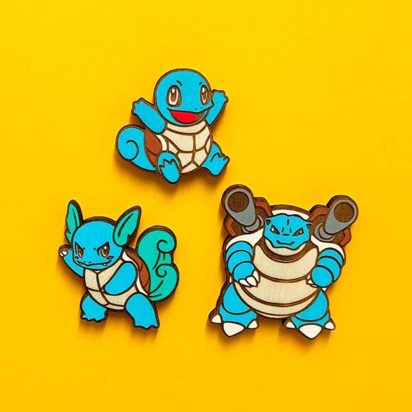 kit ímanes evoluções pokémon squirtle