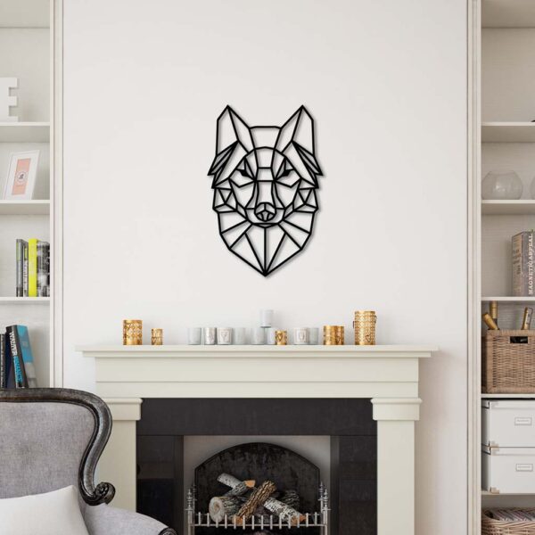 Cabeça de Lobo Geométrica - Image 3