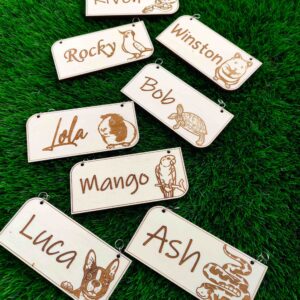 placa de madeira para casinha de pet, comedouro, placa de identificação