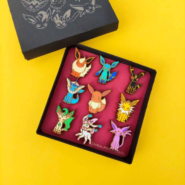 conjunto pins de madeira pokemon evolucoes eevee