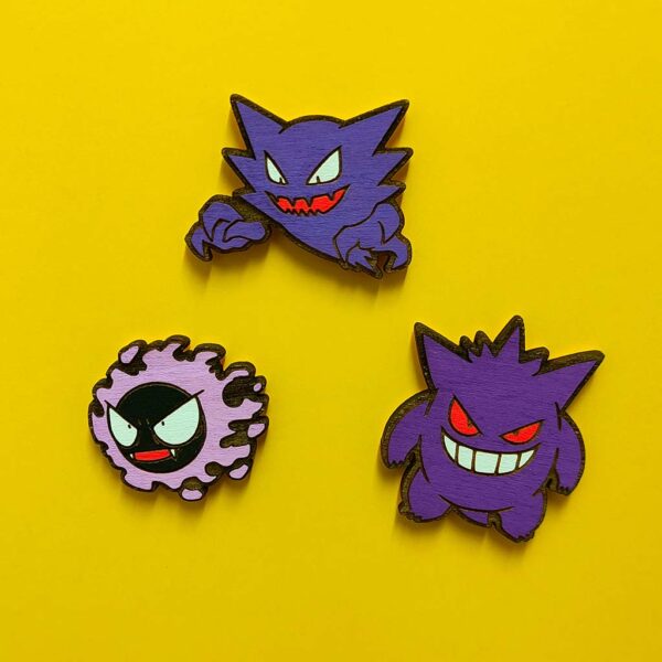 kit ímanes pokémon gengar haunter ghastly