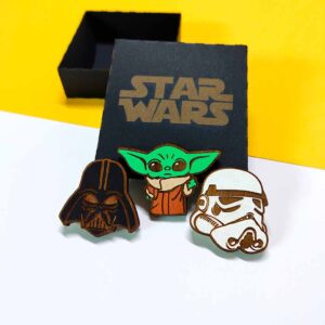 set de ímanes do star wars, baby yoda, darth vader, stormtrooper