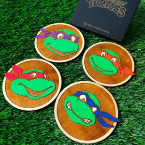 bases para copos tartarugas ninja TMNT