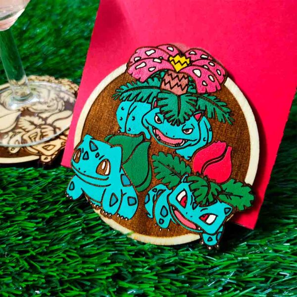 Bases para Copos - Evoluções Bulbasaur - Image 2
