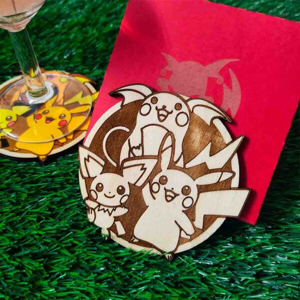 Bases para Copos - Evoluções Pichu - Image 2