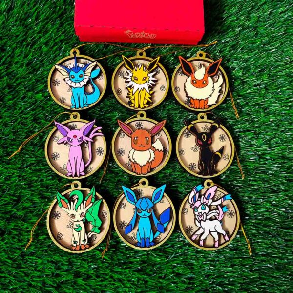 ornamentos de natal evoluções eevee pokémon
