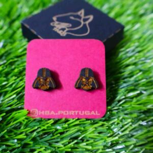 brincos de madeira temáticos do star wars, darth vader, wooden star wars earrings