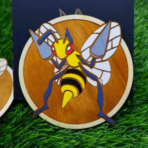 Porta-copos Pokémon em madeira certificada de reflorestamento, cortados e gravados a laser, pintados com cores vibrantes e envernizados para maior durabilidade | Pokémon coasters made of certified reforestation wood, laser cut and engraved, painted with vibrant colors and varnished for extra durability