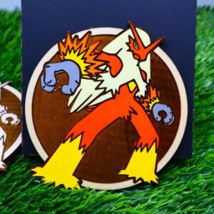 Porta-copos Pokémon em madeira certificada de reflorestamento, cortados e gravados a laser, pintados com cores vibrantes e envernizados para maior durabilidade | Pokémon coasters made of certified reforestation wood, laser cut and engraved, painted with vibrant colors and varnished for extra durability