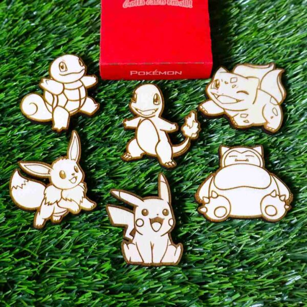 Íman Pokémon - Pikachu, Eevee, Snorlax, Bulbasaur, Charmander, Squirtle - Image 2