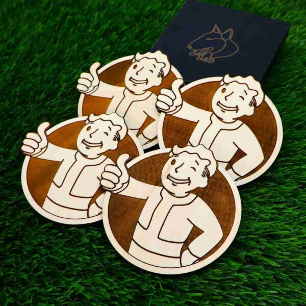 Bases para Copos Fallout - Vault Boy e Mad Vault Boy - Image 4